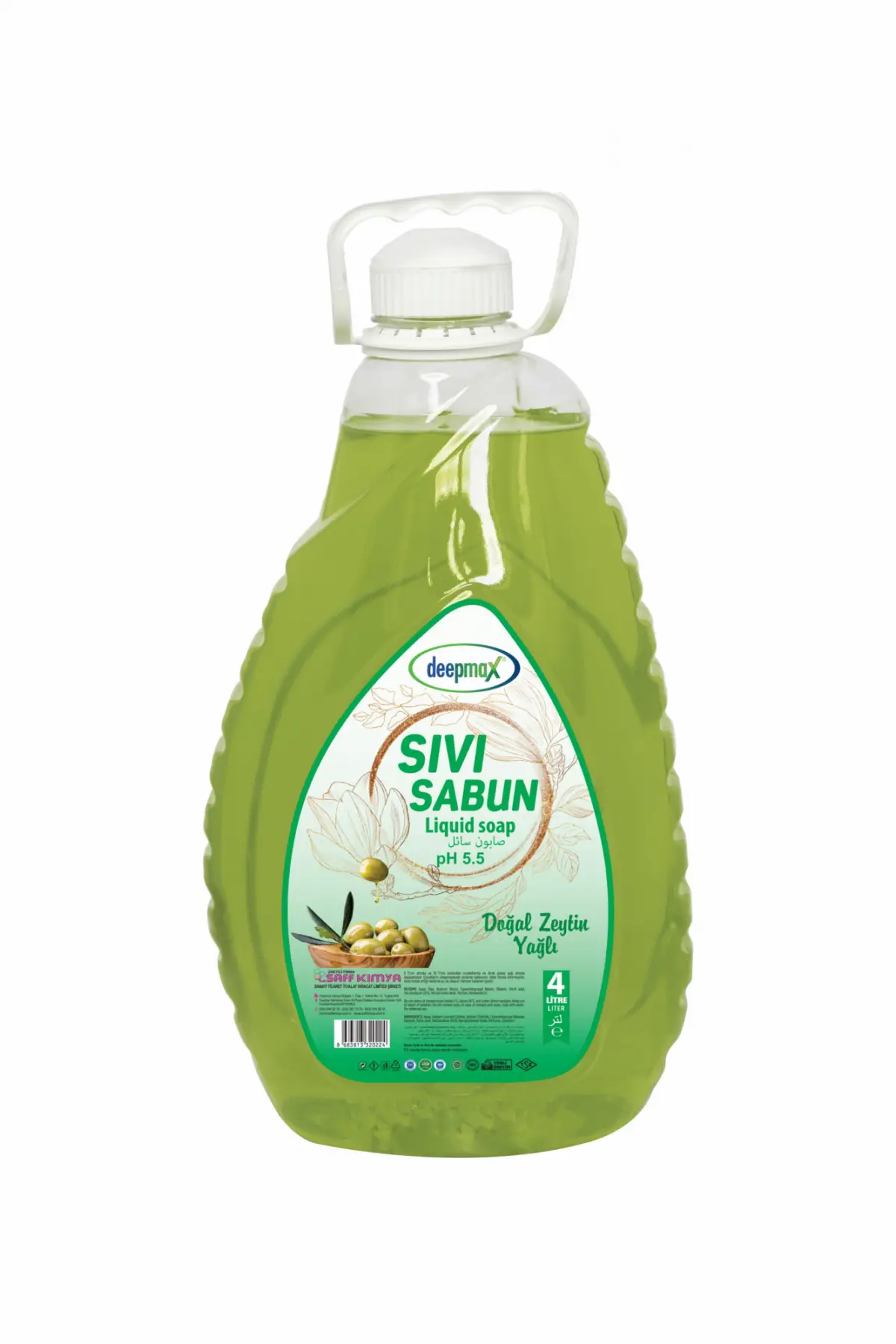 Sabun Sıvı Doğal Zeytin Yağlı 4Litre